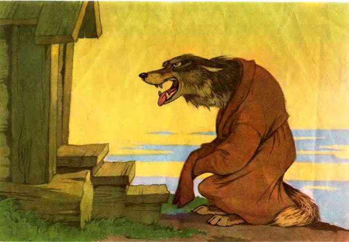 Волк в овечьей шкуре, рисунок иллюстрация
