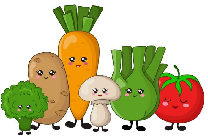 Веселые овощи, рисунок картинка
