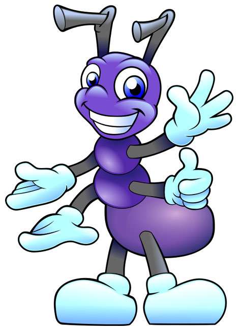 Веселый муравей, рисунок иллюстрация