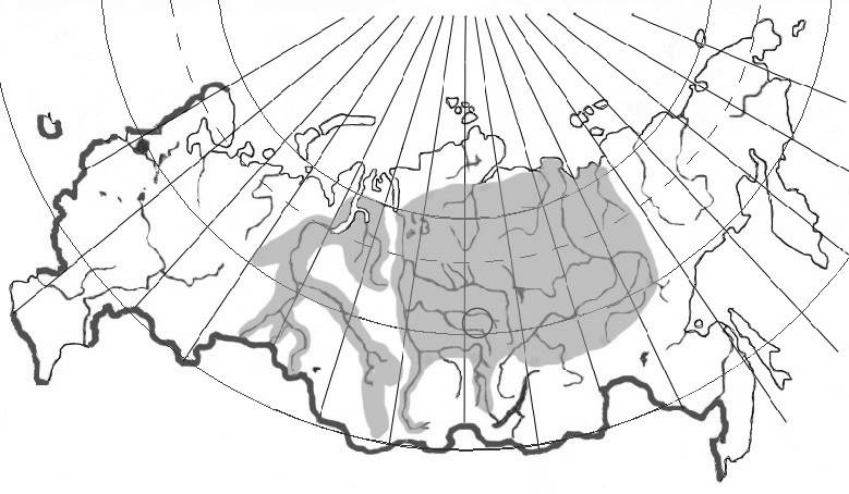 Тугун, тугунок (Coregonus tugun), карта схема ареала распространение