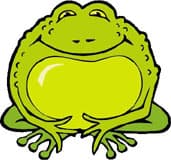 жаба улыбается, клипарт