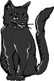 черная кошка, клипарт