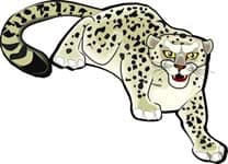 снежный дальневосточный леопард, клипарт